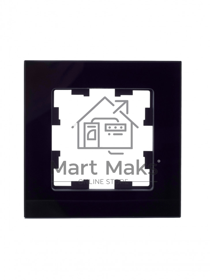Рамка 1 -местная IEK BRITE РУ-1-2-БрЧ стекло черный