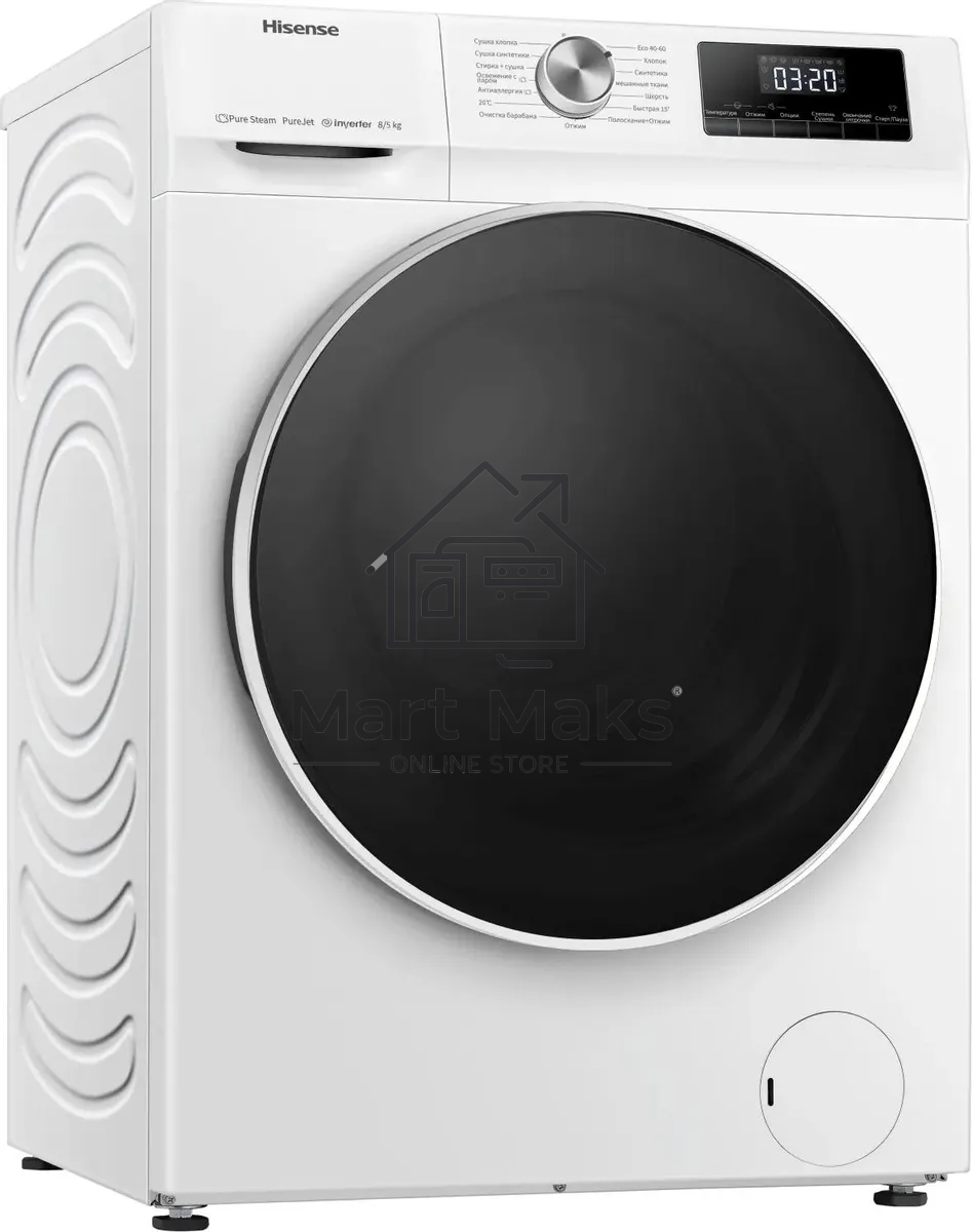 Стиральная машина Hisense WDQA8014VM белая, загрузка фронтальная 8кг, 1400 об/мин., класс: B