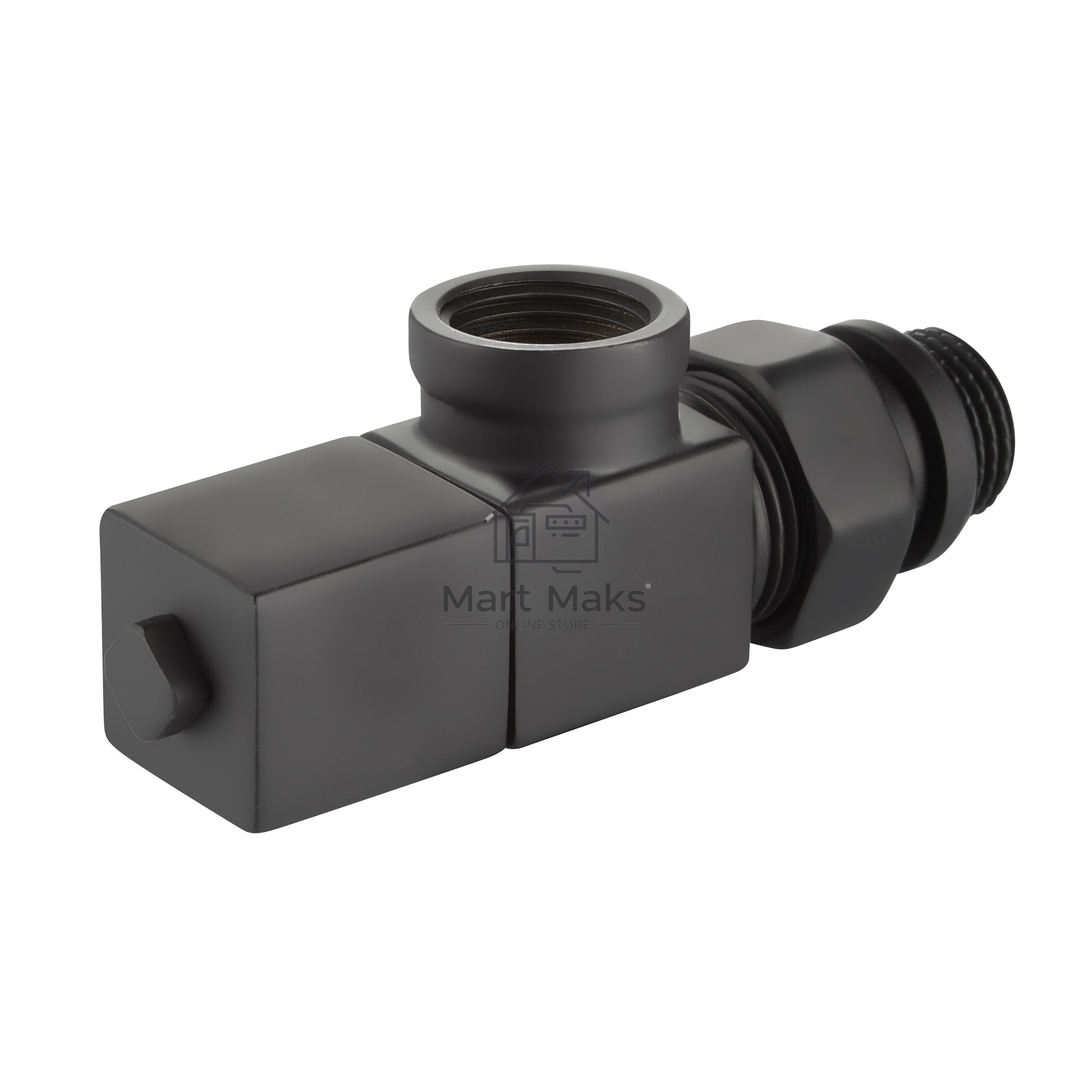 Набор дизайн-вентилей CUBE, осевой черный 1/2