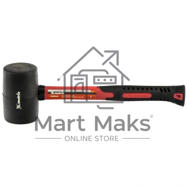 Киянка Matrix 11185 резиновая, 450 г, черная резина, фибергласовая рукоятка