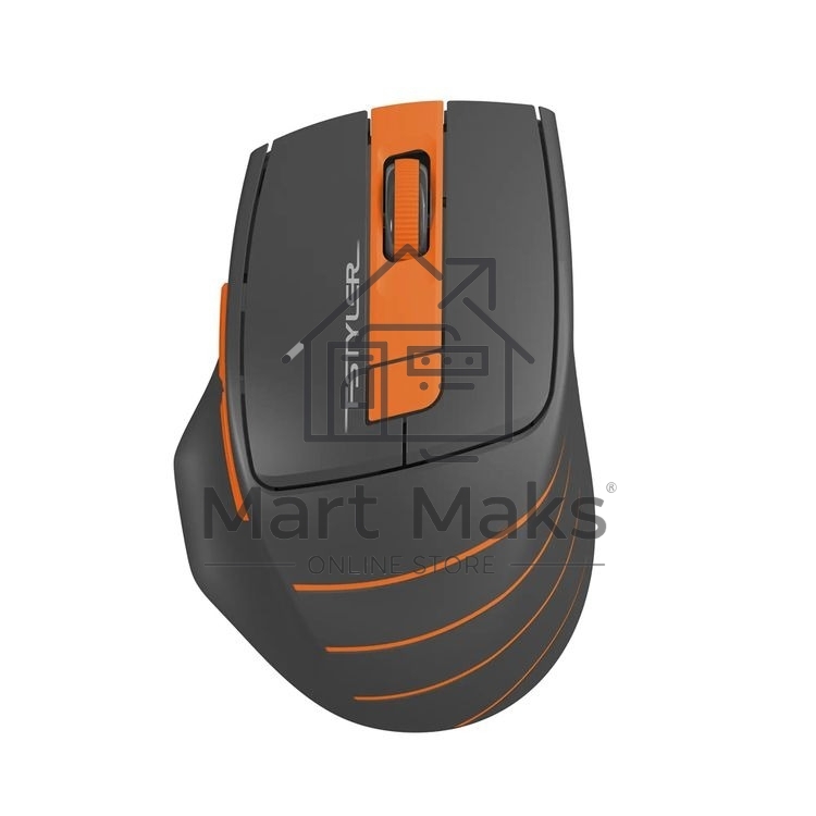 Мышь беспроводная A4Tech Fstyler FG30 серый/оранжевый, 2000 dpi, радиоканал, USB, кнопки - 5