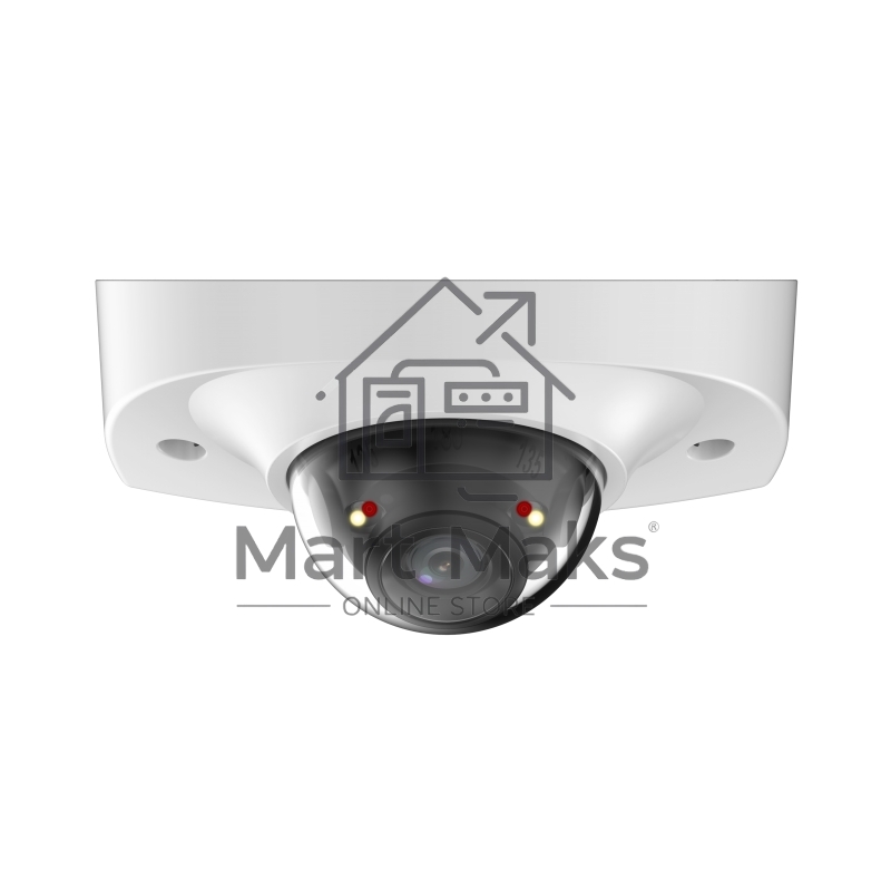 Уличная мини-купольная IP-видеокамера DAHUA DH-IPC-HDBW2449FP-AS-IL-0360B Smart Dual Light с ИИ 4Мп, 1/2.9” CMOS, объектив 3.6мм, видеоаналитика, ИК до 30м, LED до 30м, IP67, корпус: металл