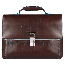Портфель Piquadro Blue Square CA3111B2/MO, коричневый, натур.кожа/нейлон