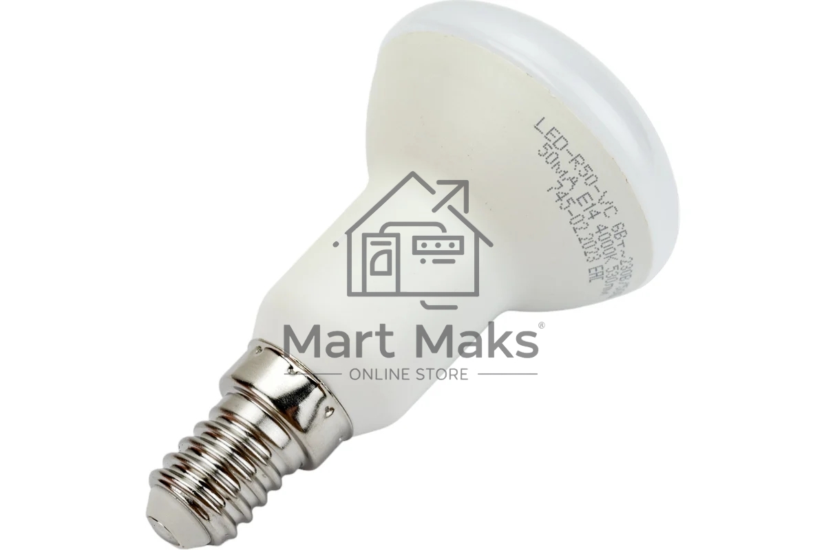 Лампа светодиодная IN HOME LED-R50-VC (4690612024264) 6 Вт 4000К нейтр. бел. E14 525лм 230В