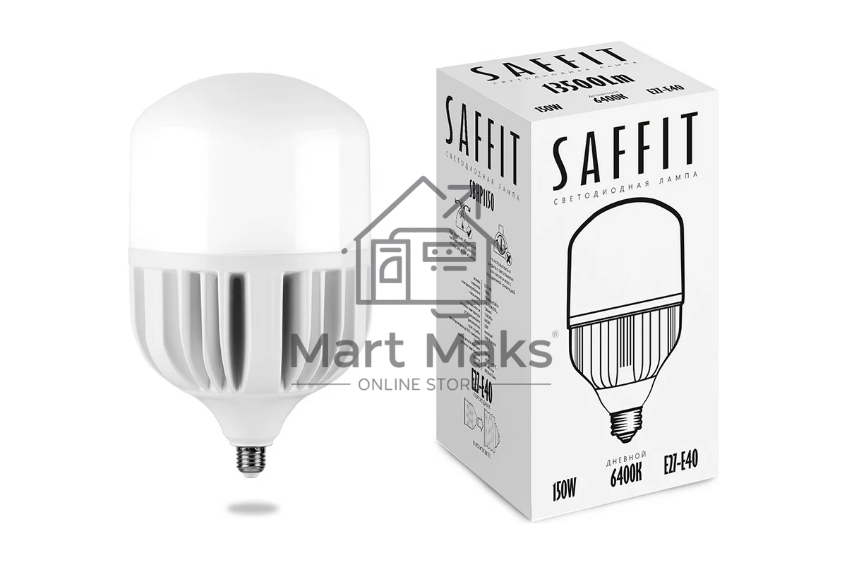Лампа светодиодная SAFFIT SBHP1150 (55144) 150 вт Е27/Е40 дневной