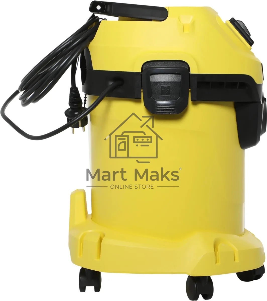 Строительный пылесос Karcher WD 3 P V-17/4/20 Workshop желтый, 1000 Вт, уборка сухая/сбор воды/выдув, пылесборник мешок/контейнер, 17 л