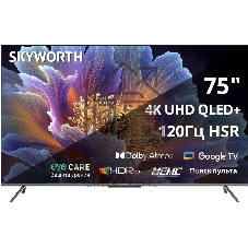 Телевизор Skyworth 75' 75Q66H черный серебристый QLED 4K UHD 60Hz Smart TV Google TV 2GB/16GB Телевизор Skyworth 75' 75Q66H черный серебристый QLED 4K UHD 60Hz Smart TV Google TV 2GB/16GB