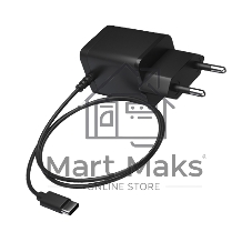 Сетевое зарядное устройство Maxvi A304T Type-C\USB 3A 15W + литой кабель Type-C 1.2м, черный