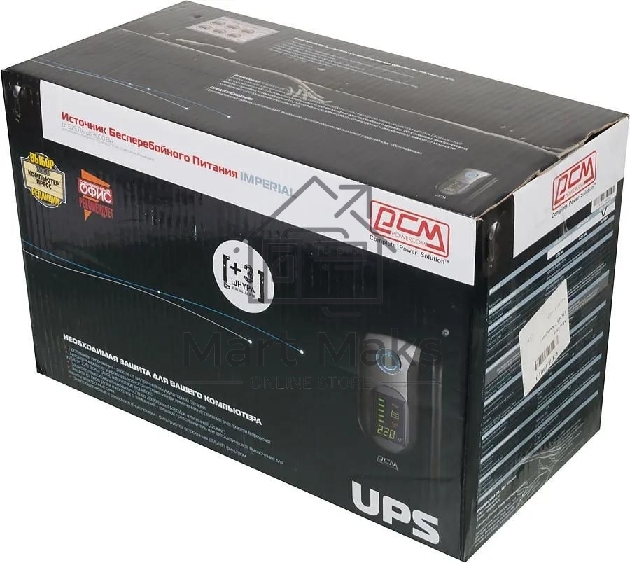 Источник бесперебойного питания Powercom Imperial IMD-825AP 495Вт 825ВА черный