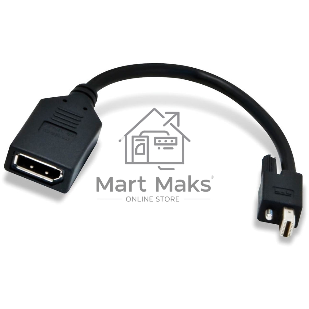 Переходник Sapphire W010-0051-00, CABLE, MINI DISPLAY PORT(M) TO STD DISPLAY PORT (F) W/LATCH-130MM