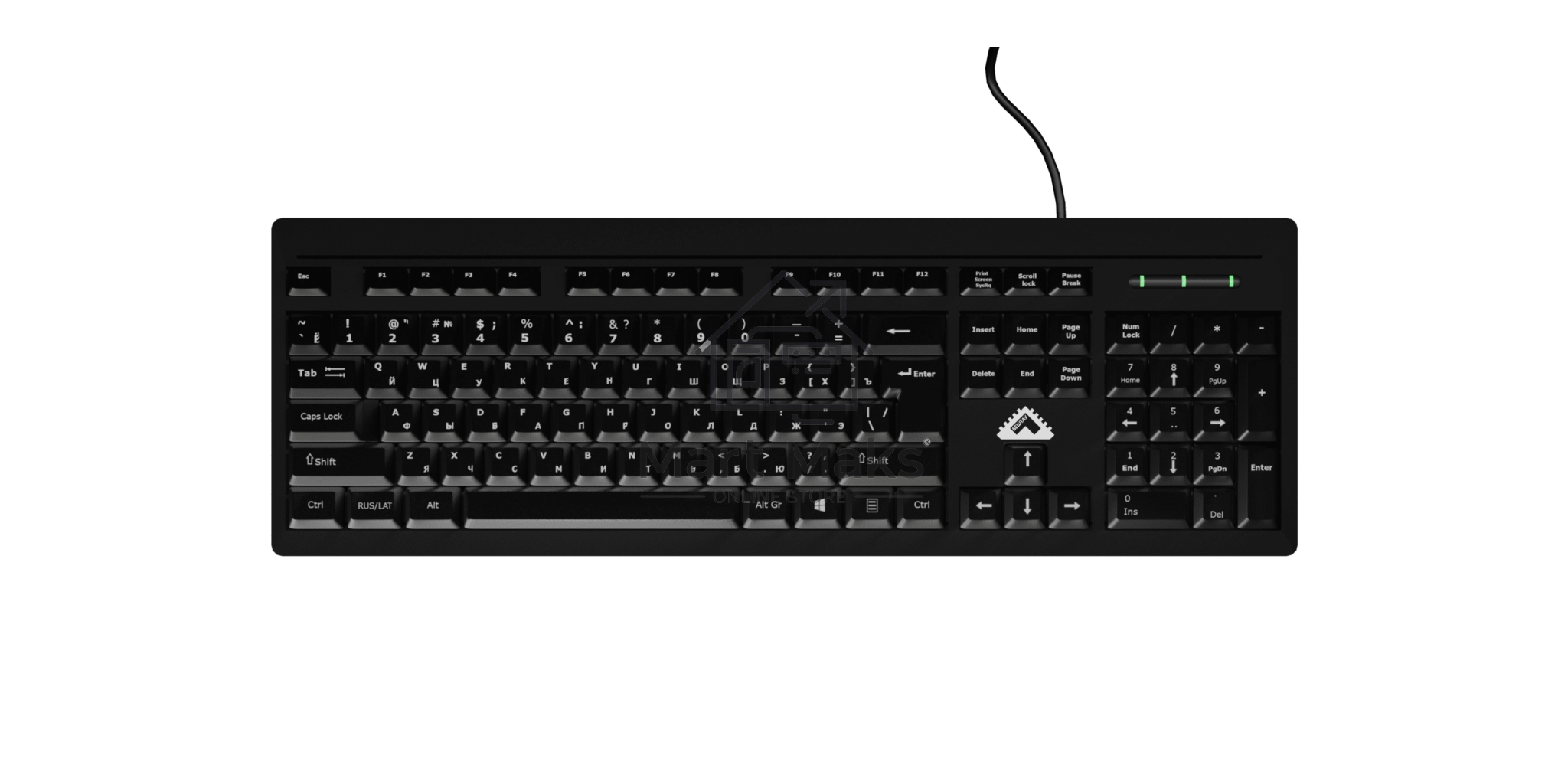 Клавиатура проводная БЕШТАУ КЛ104РУ 104 клавиши, USB, 1,8м, Цвет русской/латинской раскладки (разные цвета) МИНПРОМТОРГ (МПТ)