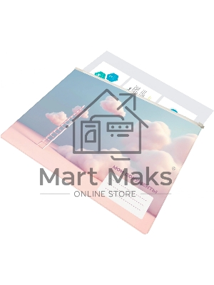 Папка на молнии ZIP Silwerhof CLOUD A4+ ПВХ 0.25мм