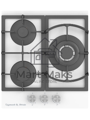 Газовая варочная панель Zigmund & Shtain M 26.4 W независимая, белый