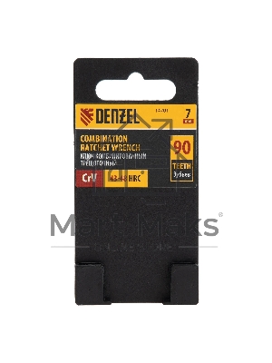 Ключ комбинированный трещоточный Denzel 7 мм, CrV, матовый хром 14701