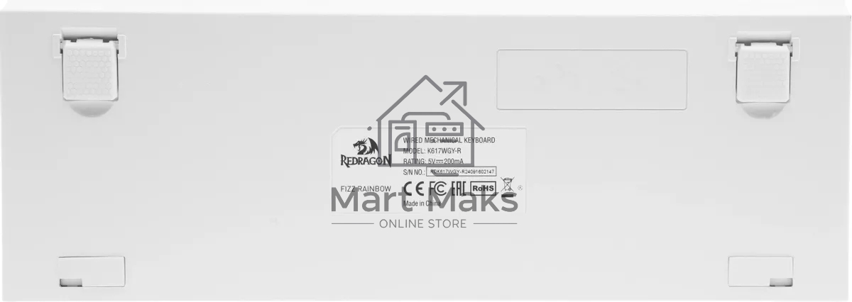 Клавиатура проводная REDRAGON Fizz RU,Rainbow,бежевый/желтый,red свитч