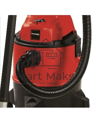 Строительный пылесос Einhell TC-VC 1825 (2342430) красный, 1250 Вт, уборка сухая/влажная, пылесборник мешок/контейнер, 25 л