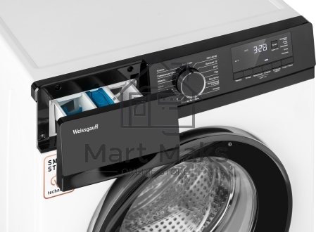 Стиральная машина Weissgauff WM 45106 Steam белая, загрузка фронтальная 6кг, 1000 об/мин., класс: A+