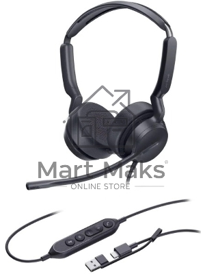 Гарнитура проводная Yealink UH42 SE Dual UC USB-C/A черный