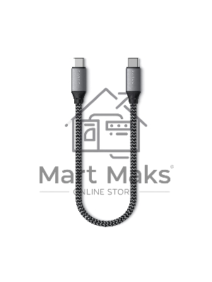 Кабель Satechi Type-C Cable. Длина кабеля: 25 см., серый космос