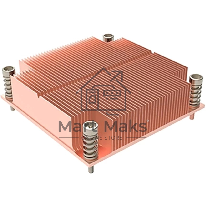 Радиатор для процессора Alseye 1U1C-1700 медь, 125 Вт, 25 мм