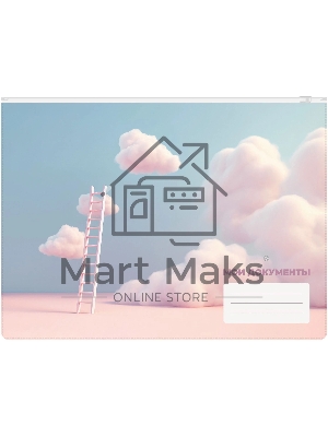 Папка на молнии ZIP Silwerhof CLOUD A4+ ПВХ 0.25мм