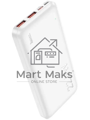 Портативный аккумулятор Hoco J101 Astute 10000mAh QC3.0/PD3.0 22.5W 5A 2xUSB-A/USB-C белый (J101 ASTUTE белый)