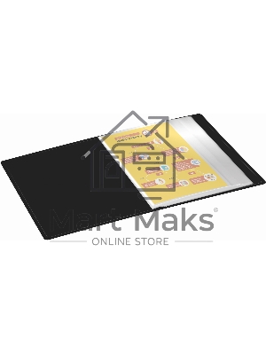 Папка с 100 прозрачными вкладками Silwerhof Eco A4, пластик, 0.7мм, черный