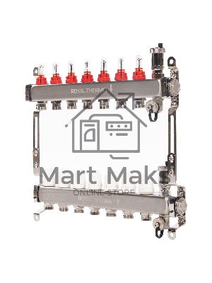 Коллектор Royal Thermo нерж. в сборе с расходомерами 1