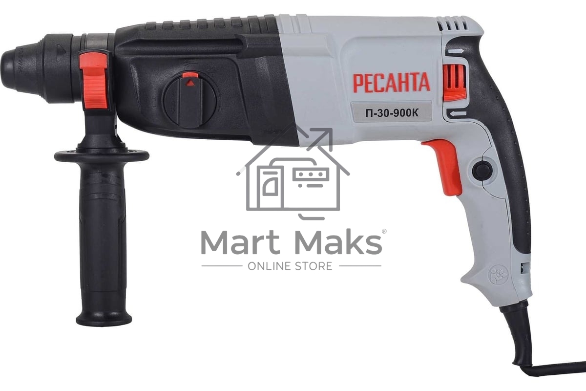 Перфоратор Ресанта П-30-900К патрон:SDS-plus уд.:4.3Дж 900Вт (кейс в комплекте)