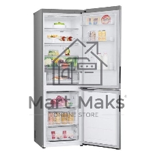Холодильник LG GC-B459ANMW серебристый двухкамерный 234/110л морозилка снизу, No Frost