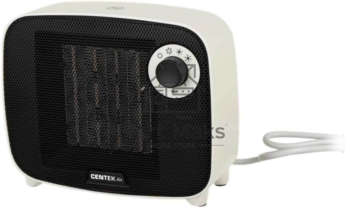 Тепловентилятор Centek CT-6023 белый/черный, 750/1500 Вт, 15 м2