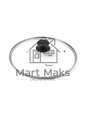 Крышка LARA LR01-99 28 см стеклянная универсальная, стильная ручка