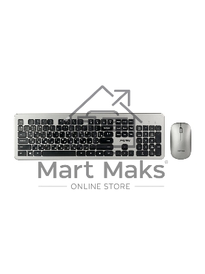 Комплект клавиатура+мышь Smartbuy 233375AG беспроводной, USB, 1600 DPI, серебристый