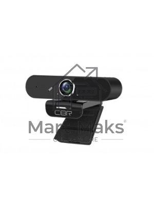 Веб-камера с матрицей 5 МП, CBR CW 875QHD Black, разрешение видео 2560х1440, USB 2.0, встроенный микрофон с шумоподавлением, автофокус, крепление на мониторе, длина кабеля 2 м, черный