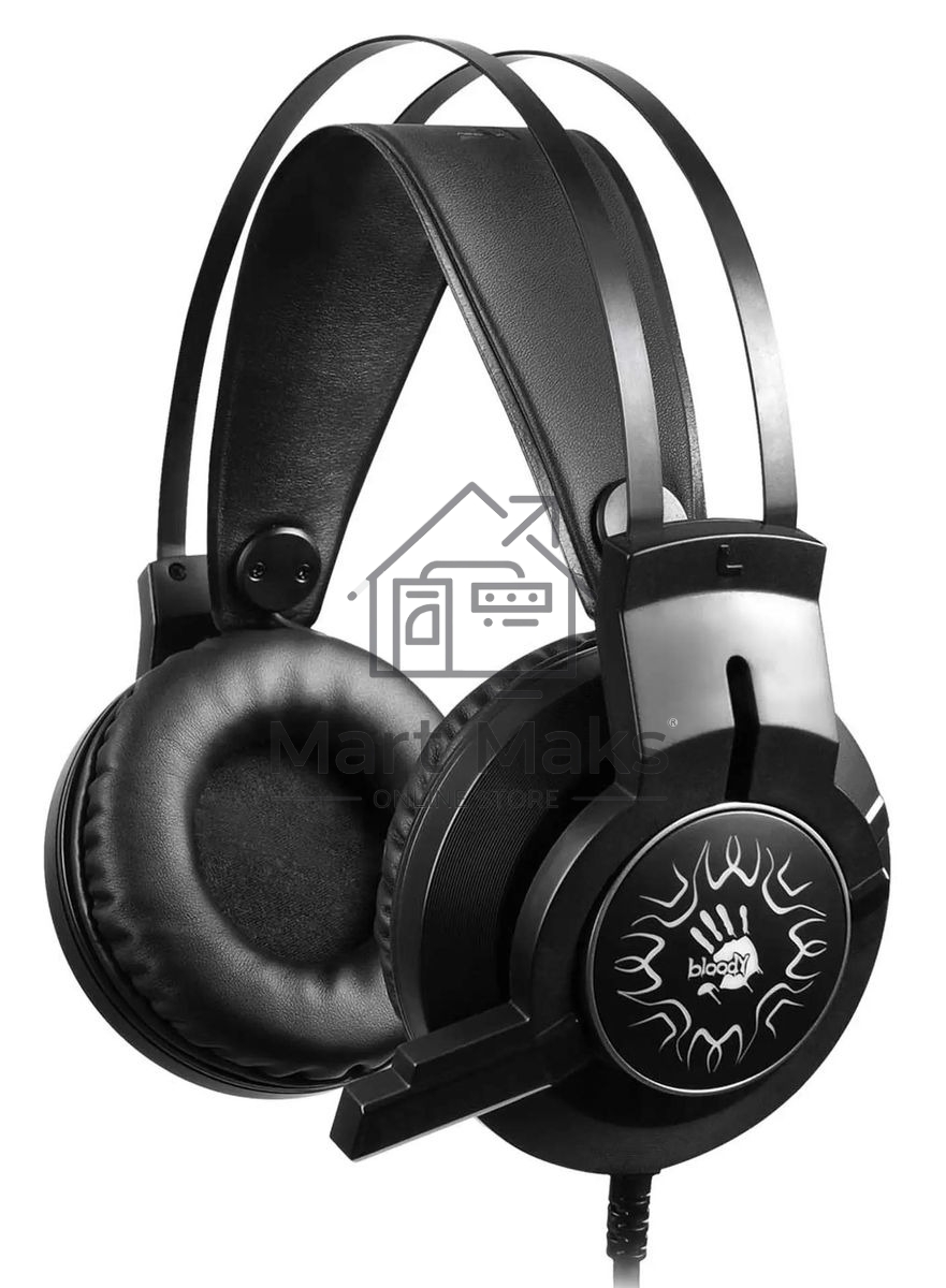 Гарнитура проводная с микрофоном A4 Bloody J437 черный 1.8м мониторные USB оголовье (J437)