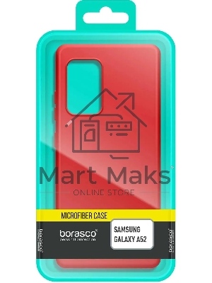 Чехол (клип-кейс) BORASCO Microfiber Case, для Samsung Galaxy A52, красный