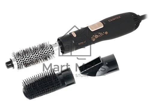 Фен-щётка Centek CT-2059 черный/золотистый, 1200 Вт, 25 мм