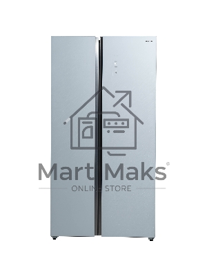 Холодильник Бирюса SBS 541 TWG текстурированное белое стекло двухкамерный 343/198 л морозилка слева, NoFrost, Side-by-side