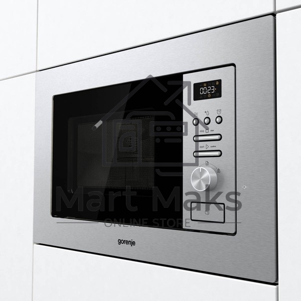 Микроволновая печь встраиваемая Gorenje BM201AG1X нержавеющая сталь, 20 л, 800 Вт, переключатели - поворотный механизм/кнопки