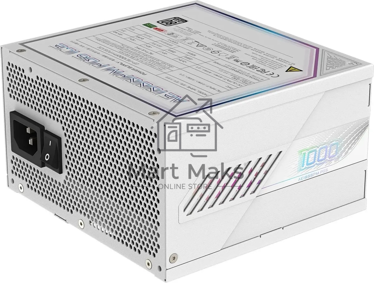 Блок питания Gigabyte ATX 1000W GP-AE1000PM PG5 ICE Gen.5 80 PLUS platinum (20+4pin) APFC 120мм fan 16xSATA Cab Manag RTL