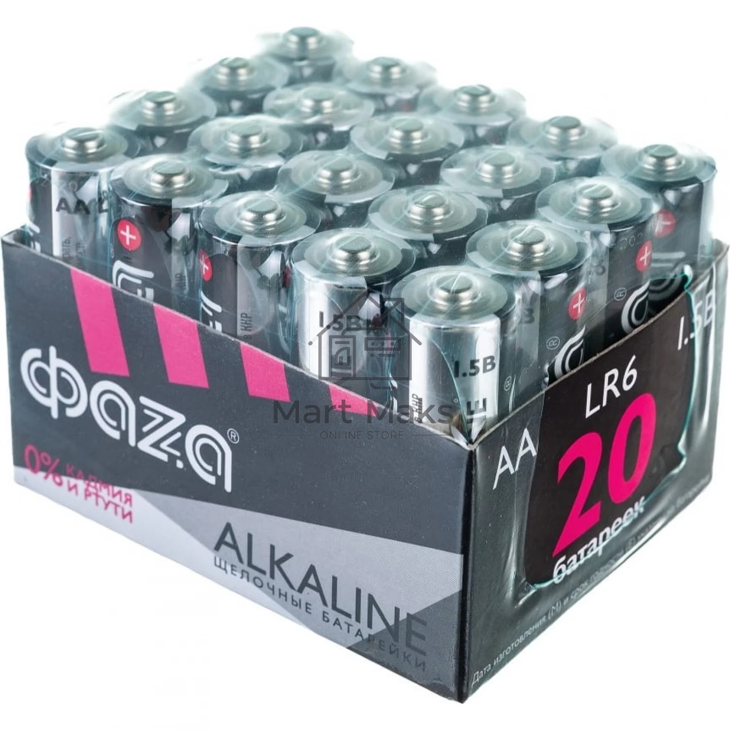 Элемент питания LR 6 (AA) алкалиновая, уп. 20 шт. ФАZА Alkaline Pack-20