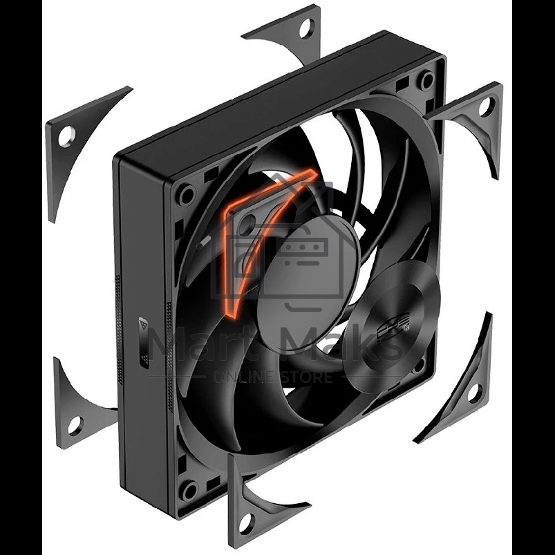 Кулер для ПК PCCooler F5R120 BK 3IN1 черный (120x120x25mm, 4-pin PWM, 46CFM, 26.88dBA, 1800RPM, 3pcs)