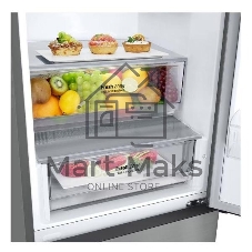 Холодильник LG GC-B459ANMW серебристый двухкамерный 234/110л морозилка снизу, No Frost