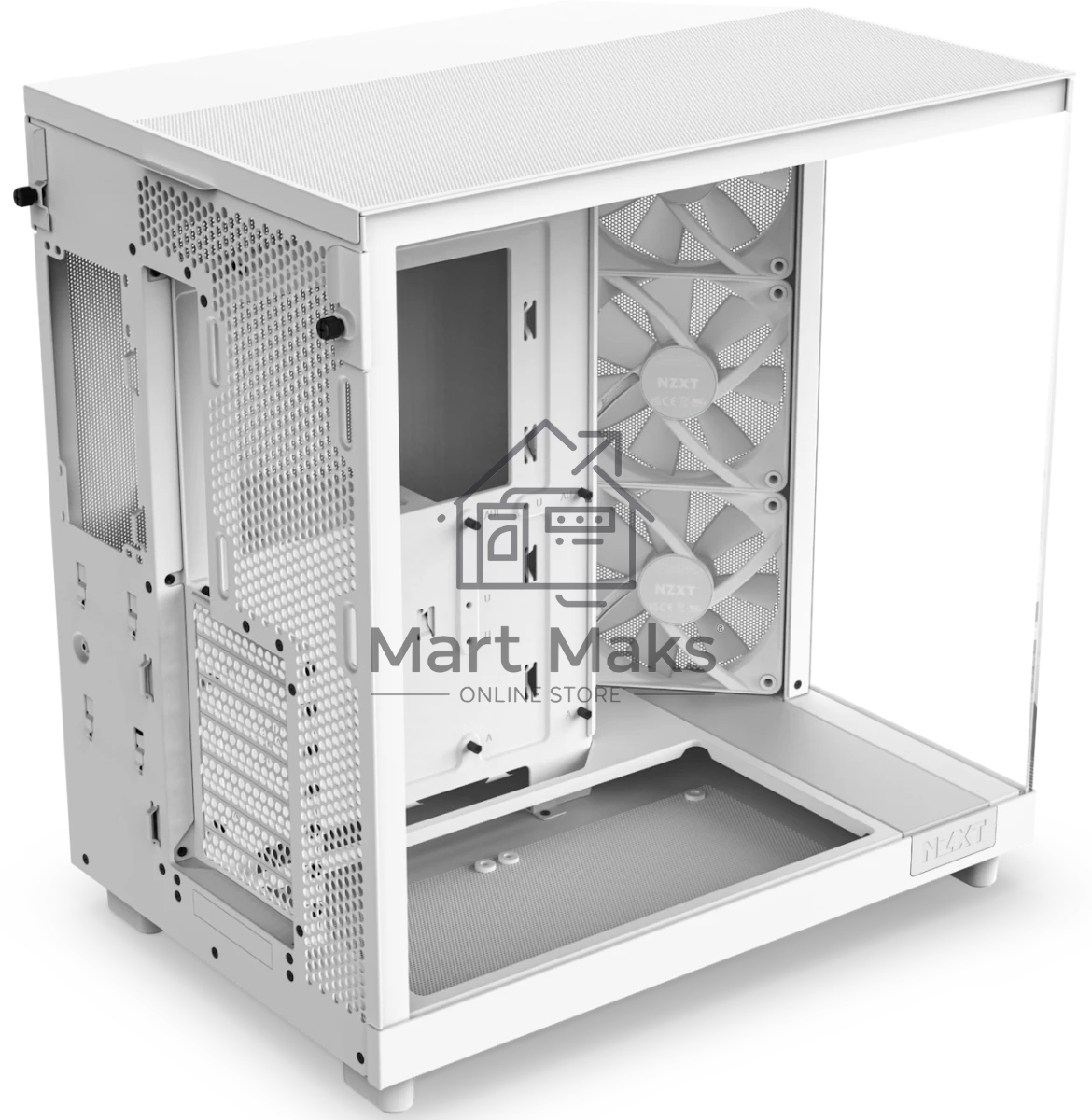 Компьютерный корпус без блока питания Case NZXT H6 Flow RGb (2023), Midi-Tower, TG, 3x120мм RGb, 2xUSB-A 3.2 + 1xUSB-C 3.2, ATX, mATX, mITX белый