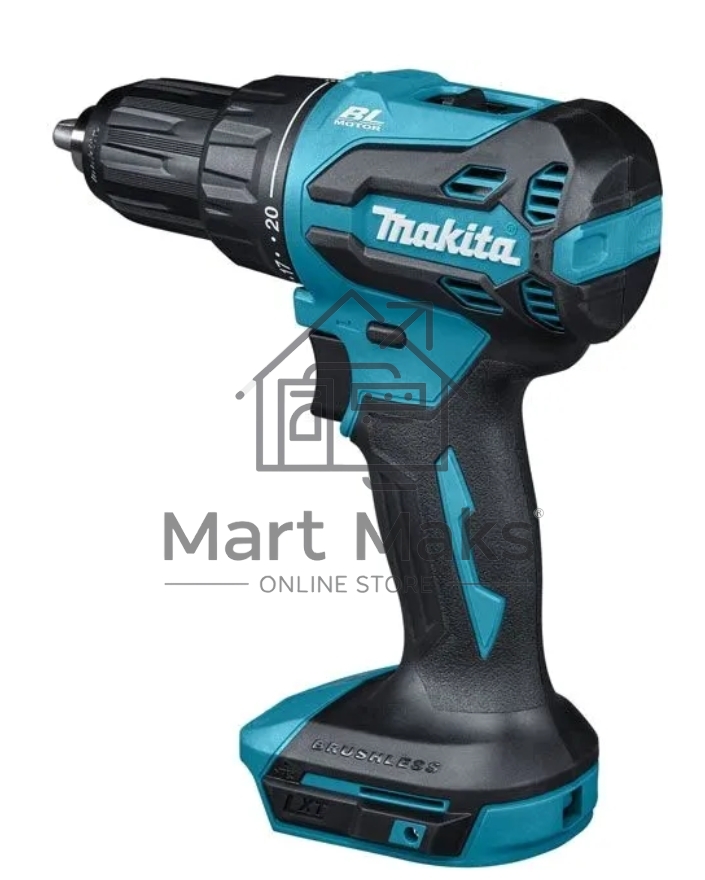 Дрель-шуруповерт Makita DHP490WV, 18 В, 2 Ач, 50 Нм, бесщеточный, ударный