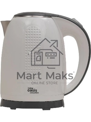 Чайник электрический Oasis K-6SPW белый+серый 1,7л. 2200Вт