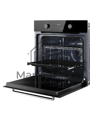 Духовой шкаф Kuppersberg HO 606 X line, High-Tech, 78 л, поворотное управление, дисплей, таймер, 6 режимов, макс. температура 310 градусов, телескопические направляющие (на 1 уровень), цвет черный, цвет фурнитуры нержавеющая сталь