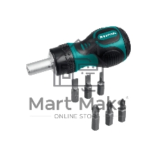 Набор KRAFTOOL 26190-H7 отвертка реверсивная с битами SL3/5/6мм PH1/2/3 7шт