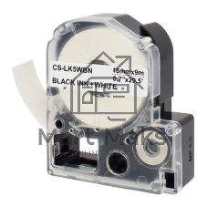 Картридж ленточный Cactus CS-LK5WBN черный шрифт, белый фон (18 мм, 9 м) для Epson LW300/LW400/LW700/LW600P/LW1000P