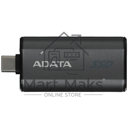 Твердотельный диск A-DATA External SC750 серый SC750-1000G-CCBK 1TB USB 3.2 Gen 2 Type-C, R/W -1050/1000 MB/s